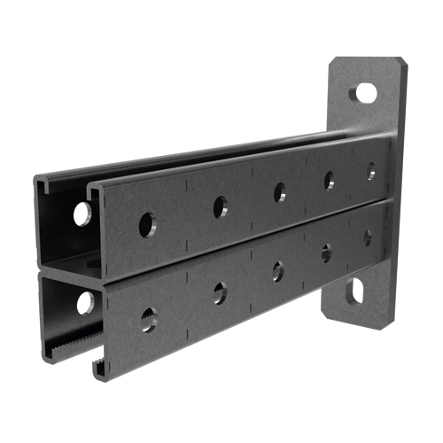 Консоль СТРАТ двойная 41х41, база 300, толщ. 2,5 мм, гальван. цинк