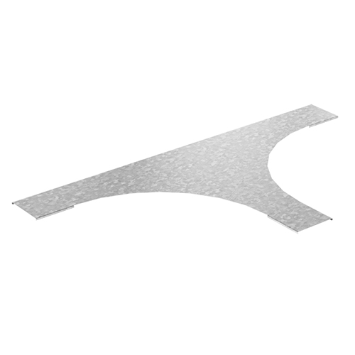 Крышка к тройнику для лестничного лотка НЛО 200 радиус 600 мм, толщ. 1,0 мм, гор. цинк