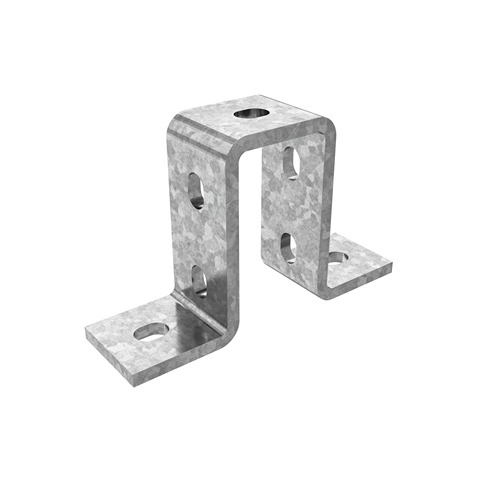 Прямоугольная скоба для двойного СТРАТ-профиля 41х41 мм, по высоте, толщ. 6,0 мм гальван. цинк