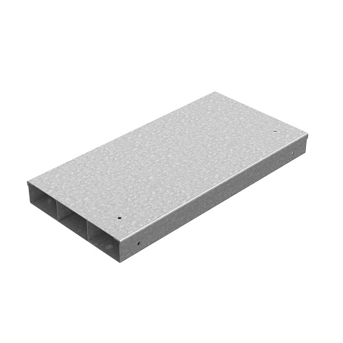 Кабельный короб трехканальный 350х48х3000мм, толщ. 1,2 мм, Сендзимир цинк