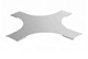 Крышка к крестообразному разветвителю для лестничного лотка НЛО 400, толщ. 1,0 мм, Сендзимир цинк